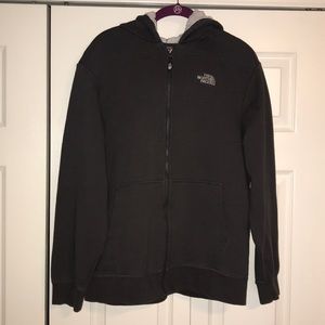 North Face Fleece lined Zip Up Hoodie